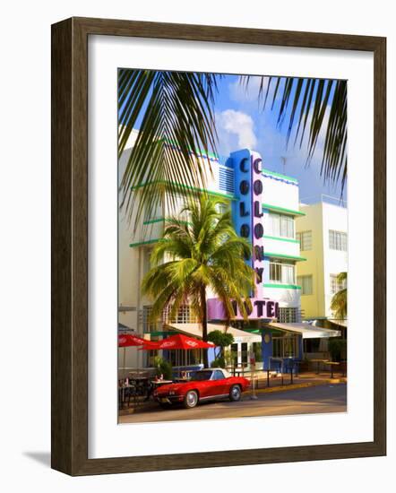 Ocean Drive, South Beach, Miami Beach, Florida, USA-Angelo Cavalli-Framed Photographic Print