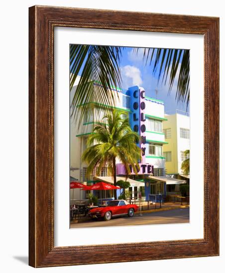 Ocean Drive, South Beach, Miami Beach, Florida, USA-Angelo Cavalli-Framed Photographic Print