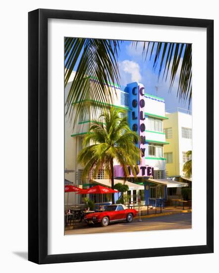 Ocean Drive, South Beach, Miami Beach, Florida, USA-Angelo Cavalli-Framed Photographic Print