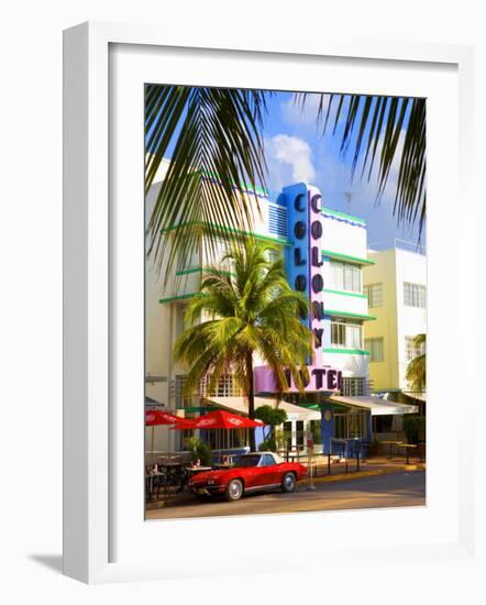 Ocean Drive, South Beach, Miami Beach, Florida, USA-Angelo Cavalli-Framed Photographic Print