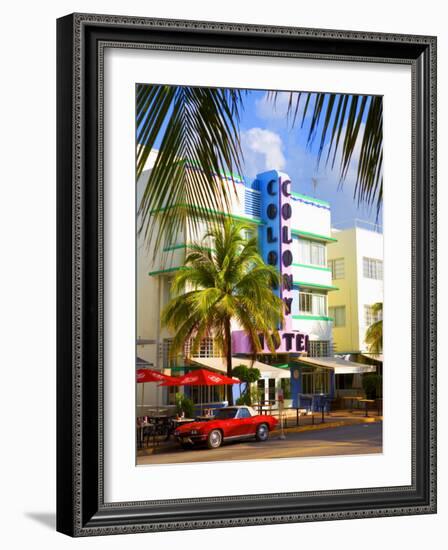 Ocean Drive, South Beach, Miami Beach, Florida, USA-Angelo Cavalli-Framed Photographic Print