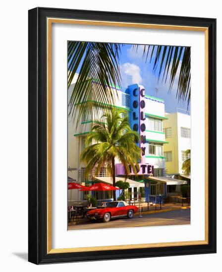 Ocean Drive, South Beach, Miami Beach, Florida, USA-Angelo Cavalli-Framed Photographic Print