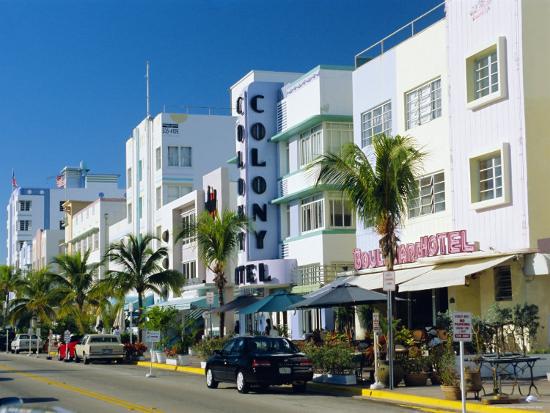 Ocean Drive South Beach Miami Florida Usa Photographic Ocean Drive South Beach Miami Florida Usa Photographic Print By Fraser Hall Art