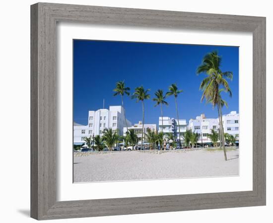 Ocean Drive, South Beach, Miami Beach, Florida, USA-Fraser Hall-Framed Photographic Print