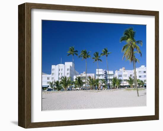 Ocean Drive, South Beach, Miami Beach, Florida, USA-Fraser Hall-Framed Photographic Print