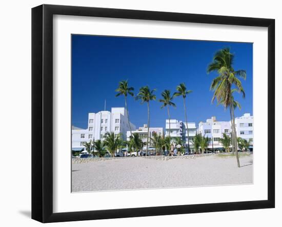 Ocean Drive, South Beach, Miami Beach, Florida, USA-Fraser Hall-Framed Photographic Print