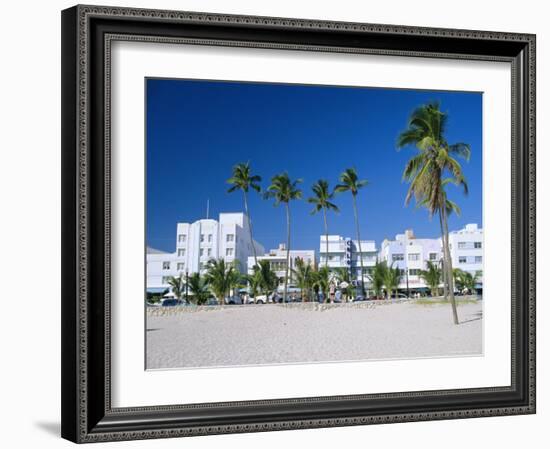 Ocean Drive, South Beach, Miami Beach, Florida, USA-Fraser Hall-Framed Photographic Print