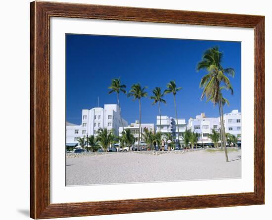 Ocean Drive, South Beach, Miami Beach, Florida, USA-Fraser Hall-Framed Photographic Print