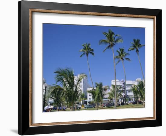 Ocean Drive, South Beach, Miami Beach, Miami, Florida, USA-Fraser Hall-Framed Photographic Print