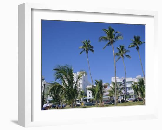 Ocean Drive, South Beach, Miami Beach, Miami, Florida, USA-Fraser Hall-Framed Photographic Print