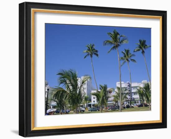Ocean Drive, South Beach, Miami Beach, Miami, Florida, USA-Fraser Hall-Framed Photographic Print