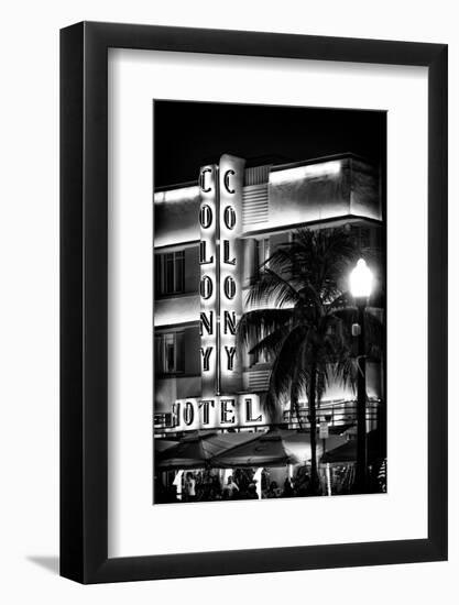 Ocean Drive with the Colony Hotel by Night - Miami Beach - Florida - USA-Philippe Hugonnard-Framed Photographic Print