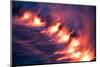 Ocean Fire Lava Shore Hawaii Big Island Volcano National Park-Vincent James-Mounted Photographic Print