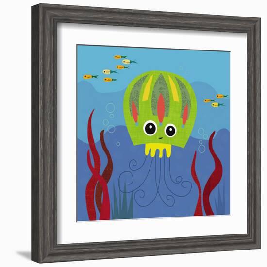 Ocean Friends, Jenny-Jenn Ski-Framed Art Print