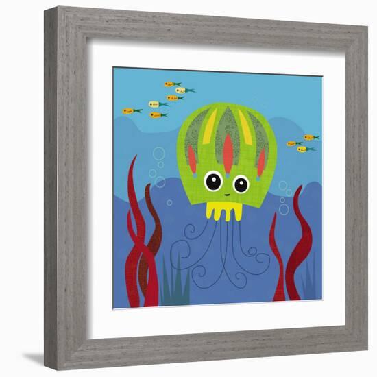 Ocean Friends, Jenny-Jenn Ski-Framed Art Print