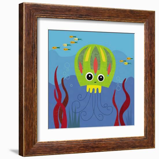 Ocean Friends, Jenny-Jenn Ski-Framed Art Print