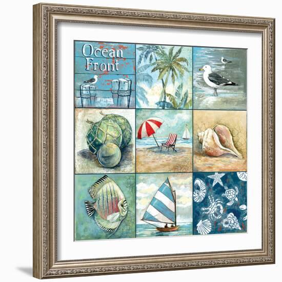 Ocean Front - Nine Square-Gregory Gorham-Framed Art Print