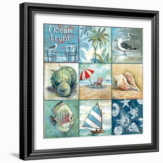 Ocean Front - Nine Square-Gregory Gorham-Framed Art Print