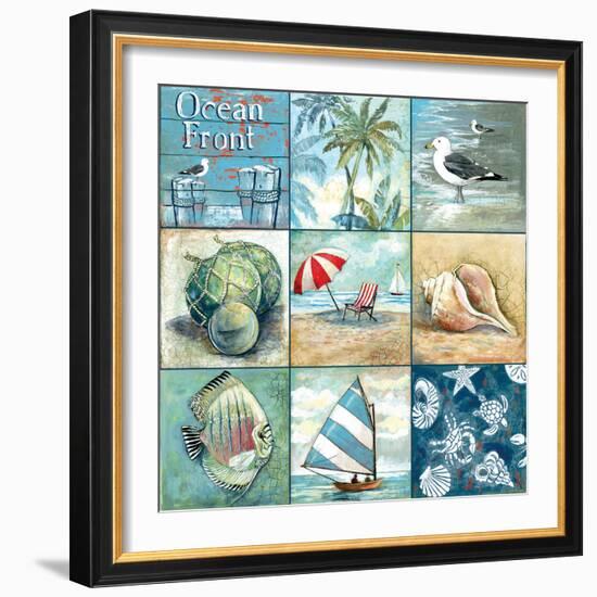 Ocean Front - Nine Square-Gregory Gorham-Framed Art Print