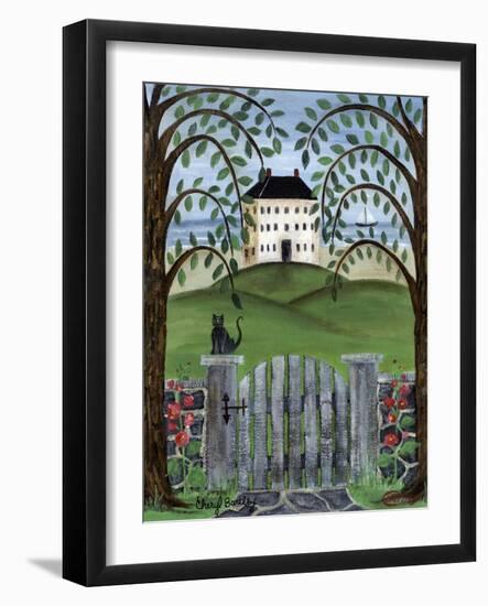 Ocean House Cat Cheryl Bartley-Cheryl Bartley-Framed Giclee Print