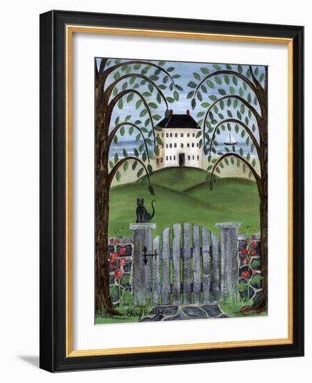 Ocean House Cat Cheryl Bartley-Cheryl Bartley-Framed Giclee Print