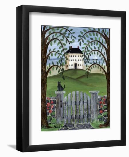 Ocean House Cat Cheryl Bartley-Cheryl Bartley-Framed Giclee Print