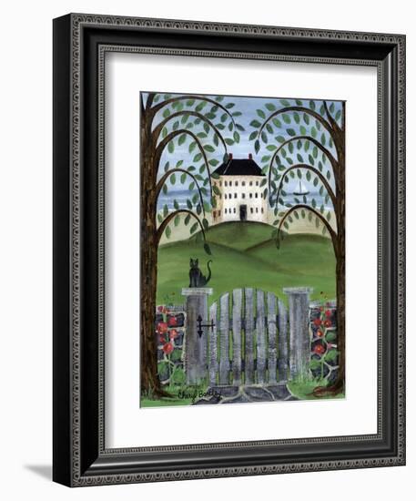 Ocean House Cat Cheryl Bartley-Cheryl Bartley-Framed Giclee Print