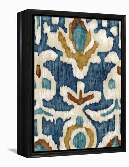 Ocean Ikat I-Chariklia Zarris-Framed Stretched Canvas