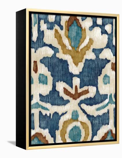 Ocean Ikat I-Chariklia Zarris-Framed Stretched Canvas