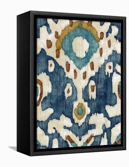 Ocean Ikat II-Chariklia Zarris-Framed Stretched Canvas