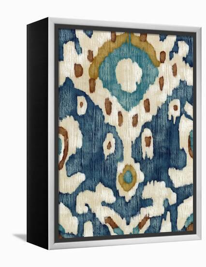 Ocean Ikat II-Chariklia Zarris-Framed Stretched Canvas