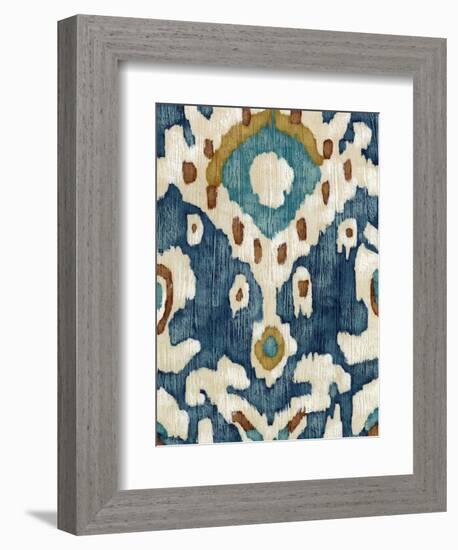 Ocean Ikat II-Chariklia Zarris-Framed Art Print