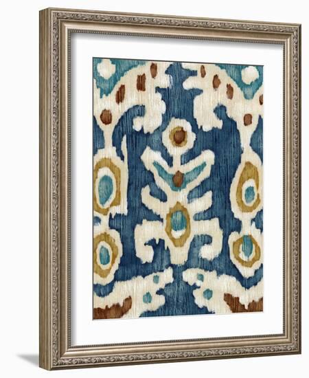 Ocean Ikat III-Chariklia Zarris-Framed Art Print