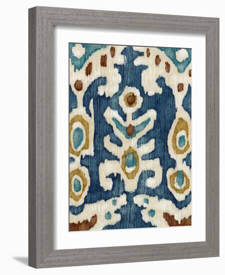 Ocean Ikat III-Chariklia Zarris-Framed Art Print