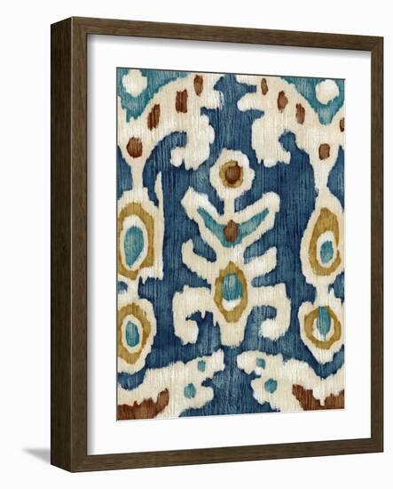 Ocean Ikat III-Chariklia Zarris-Framed Art Print