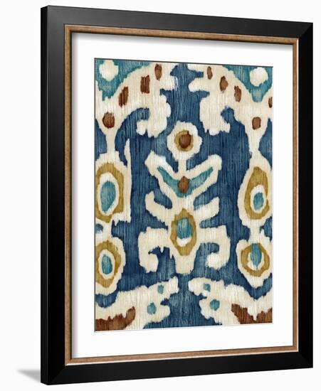 Ocean Ikat III-Chariklia Zarris-Framed Art Print