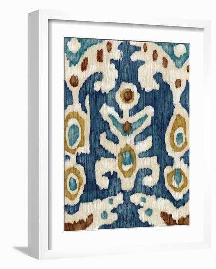 Ocean Ikat III-Chariklia Zarris-Framed Art Print