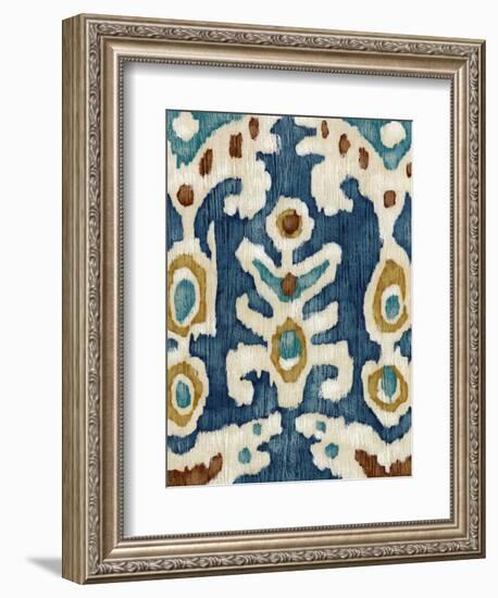 Ocean Ikat III-Chariklia Zarris-Framed Art Print