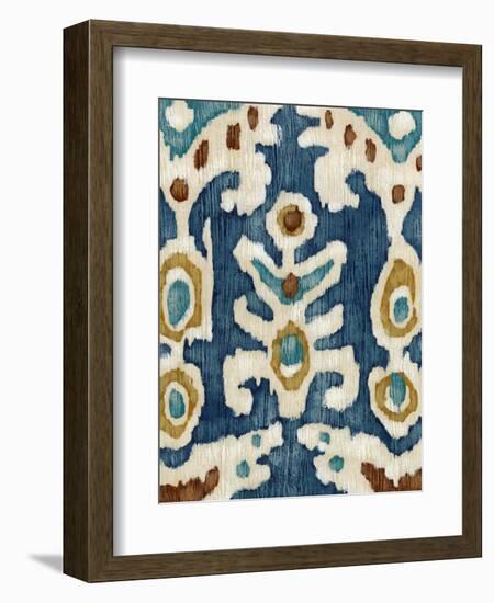 Ocean Ikat III-Chariklia Zarris-Framed Art Print