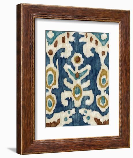 Ocean Ikat III-Chariklia Zarris-Framed Art Print