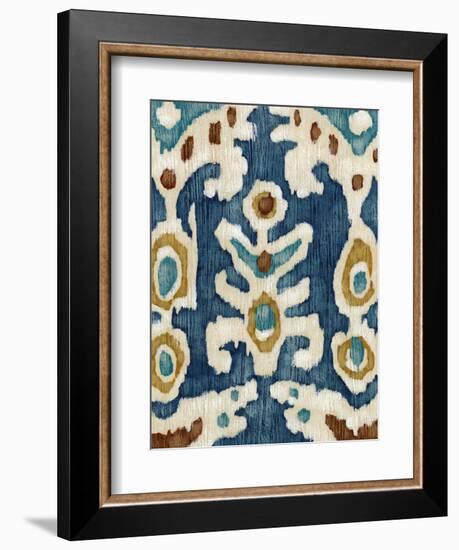 Ocean Ikat III-Chariklia Zarris-Framed Art Print