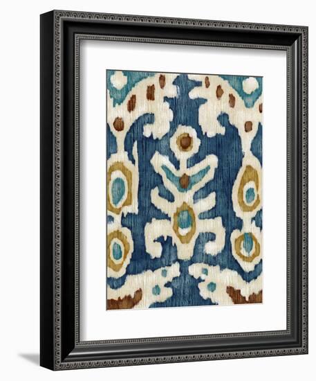 Ocean Ikat III-Chariklia Zarris-Framed Art Print