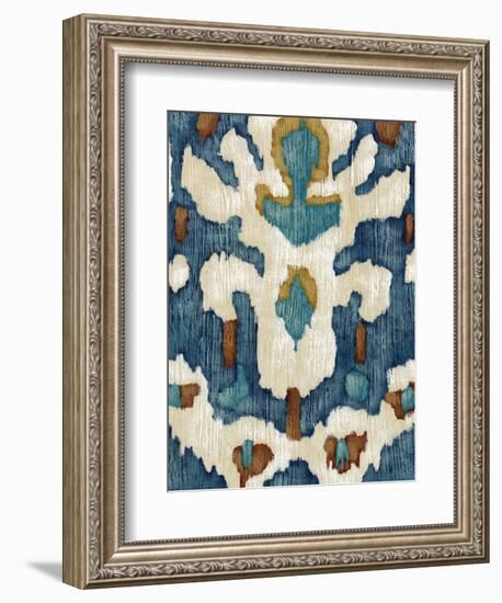 Ocean Ikat IV-Chariklia Zarris-Framed Art Print