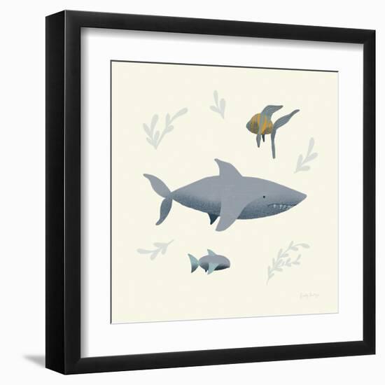 Ocean Life Shark-Becky Thorns-Framed Art Print
