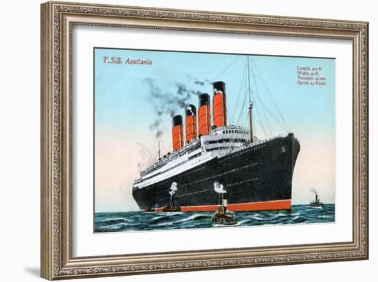 Ocean Liner RMS Aquitania, 20th Century-null-Framed Giclee Print