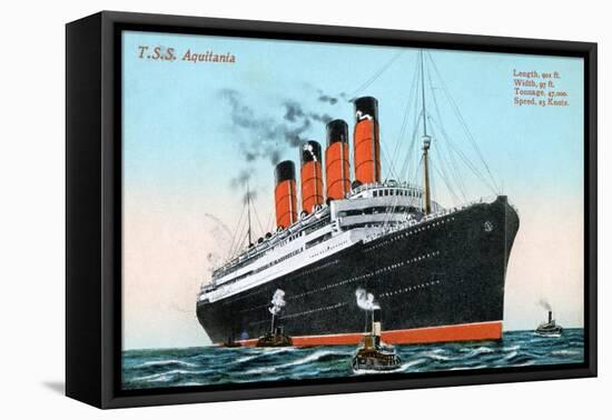 Ocean Liner RMS Aquitania, 20th Century-null-Framed Premier Image Canvas
