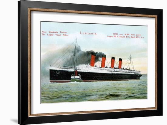 Ocean Liner RMS Lusitania, 20th Century-null-Framed Giclee Print