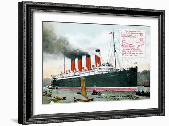 Ocean Liner RMS Mauretania, 20th Century-null-Framed Giclee Print