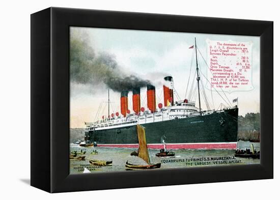 Ocean Liner RMS Mauretania, 20th Century-null-Framed Premier Image Canvas