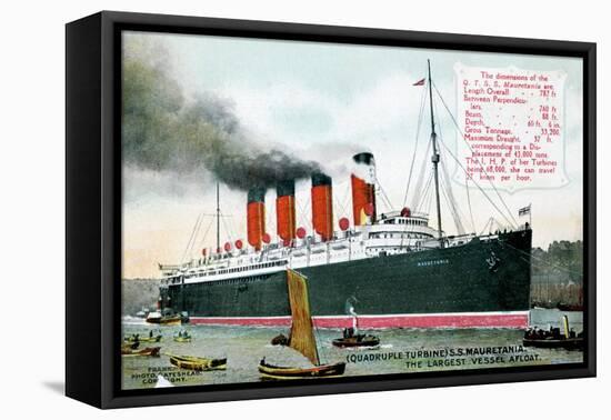 Ocean Liner RMS Mauretania, 20th Century-null-Framed Premier Image Canvas